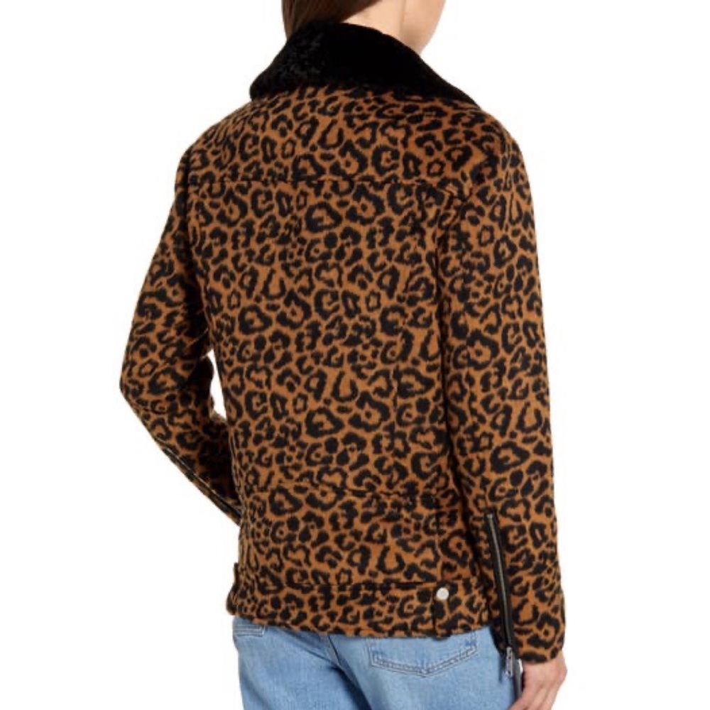 Avec Les Filles Leopard Print Wool Jacket NWT - Picture 4 of 10
